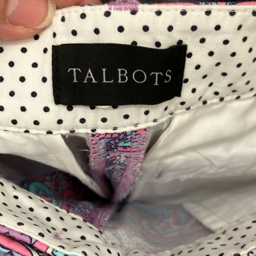 Talbots Petite Perfect Crop in Purple Paisley PRICE DROP!! - Picture 2 of 7